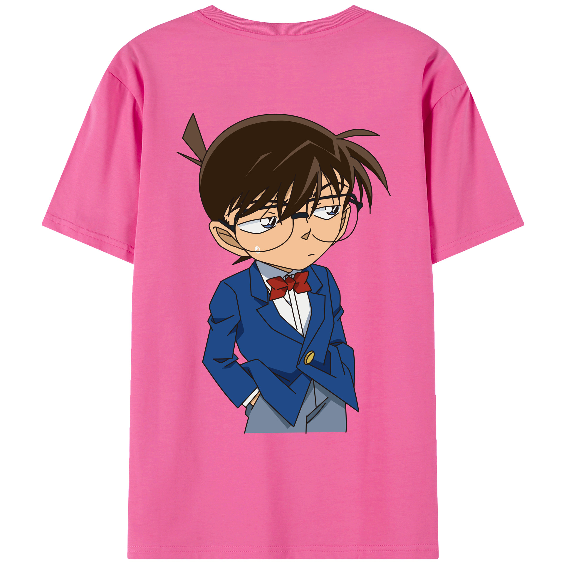 （画像用） 名探偵コナン 江戸川 コナン Detective Conan Conan Edogawa レディース半袖Tシャツ(バックプリント)